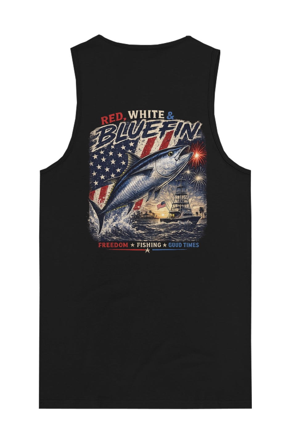 Red White and BlueFin Premium Tank Top