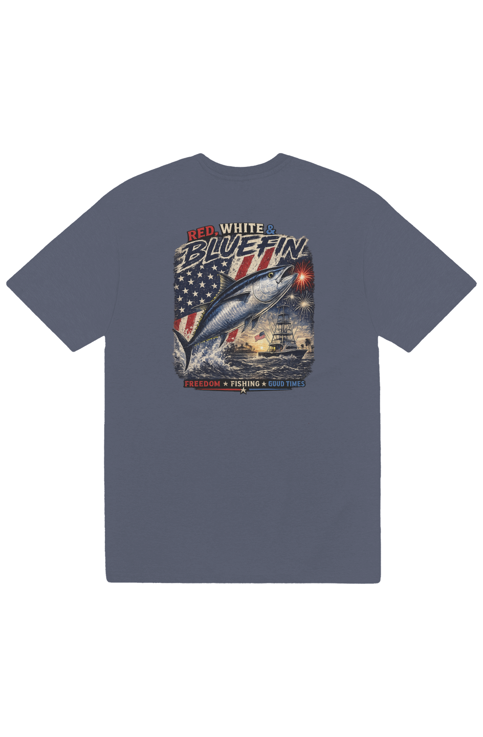 Red, White, and BlueFin Heavyweight T-Shirt